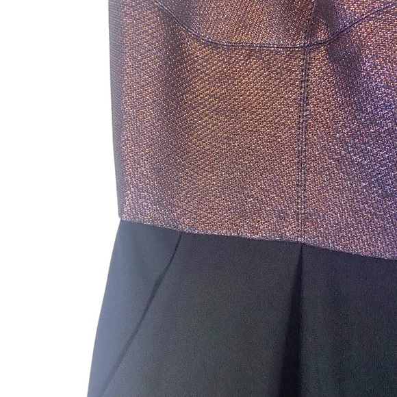 Karen Millen Metallic Iridescent Bodice Tailored Jumpsuit US 10 Black - Picture 5 of 13